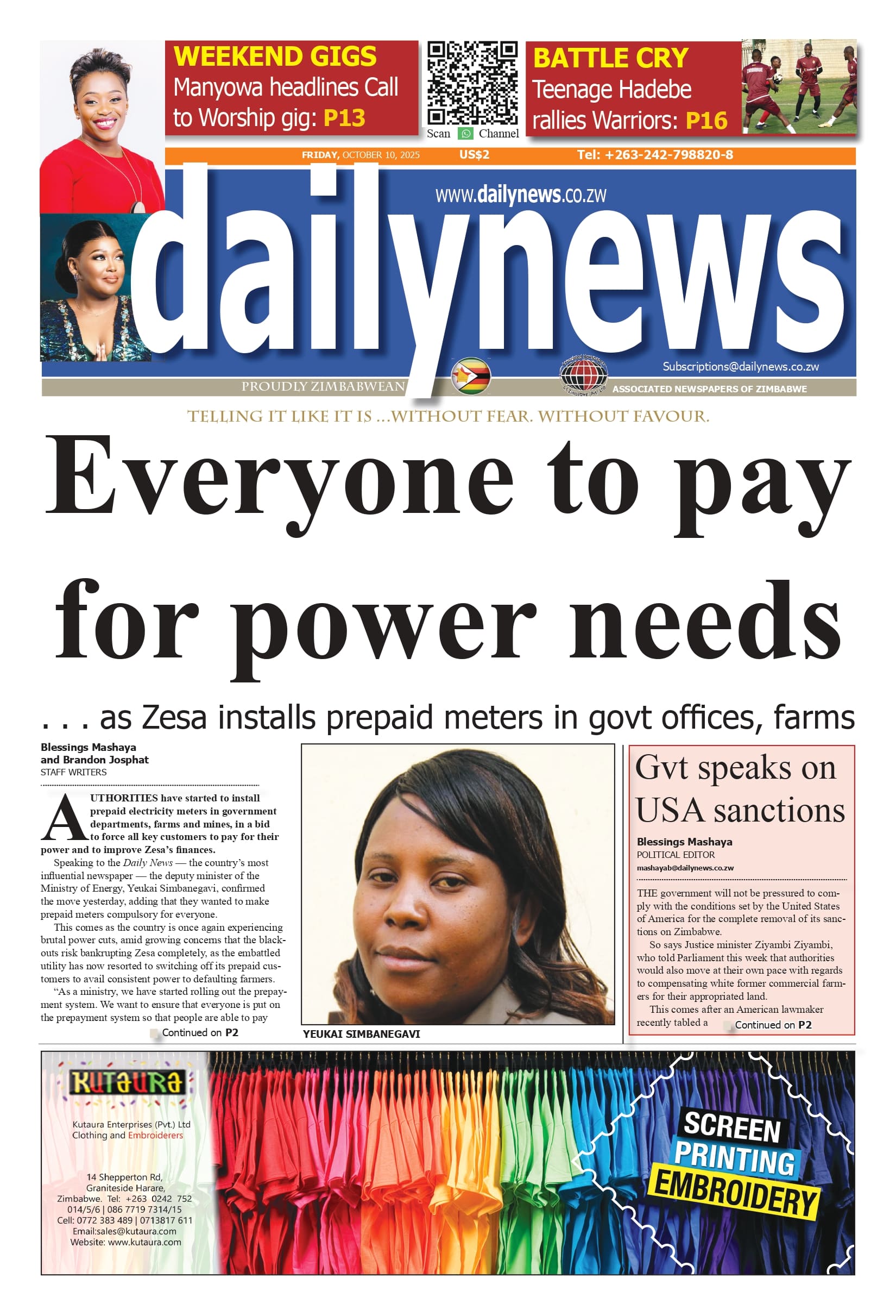 Friday 10 October 2025